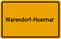 Ortsschild Warendorf-Hoetmar