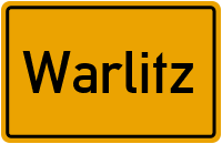 Ortsschild von Warlitz in Mecklenburg-Vorpommern