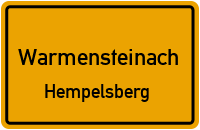 Straßenverzeichnis Warmensteinach Hempelsberg