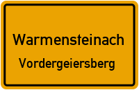 Straßen in Warmensteinach Vordergeiersberg