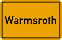 Ortsschild von Gemeinde Warmsroth in Rheinland-Pfalz