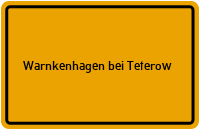 City Sign Warnkenhagen bei Teterow