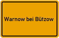 Ortsschild Warnow bei Bützow