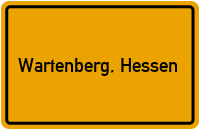 Ortsschild von Gemeinde Wartenberg, Hessen in Hessen