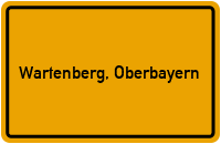 City Sign Wartenberg, Oberbayern