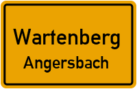 Ortsschild Wartenberg.Angersbach