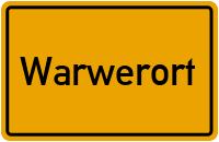 Ortsschild von Gemeinde Warwerort in Schleswig-Holstein