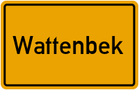 Ortsschild von Gemeinde Wattenbek in Schleswig-Holstein