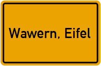 City Sign Wawern, Eifel