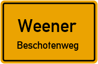 Weenerstraße in WeenerBeschotenweg