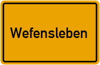 Ortsschild von Gemeinde Wefensleben in Sachsen-Anhalt