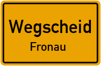 Straßenverzeichnis Wegscheid Fronau