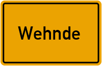 Ortsschild von Gemeinde Wehnde in Thüringen