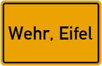 City Sign Wehr, Eifel