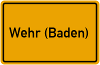 City Sign Wehr (Baden)