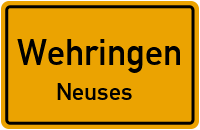 Nördliche Hauptstraße in WehringenNeuses