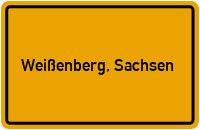 City Sign Weißenberg, Sachsen