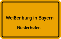 Markgrafenstraße in Weißenburg in BayernNiederhofen