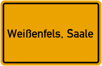 City Sign Weißenfels, Saale