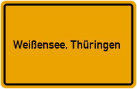 City Sign Weißensee, Thüringen