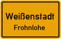 Straßenverzeichnis Weißenstadt Frohnlohe