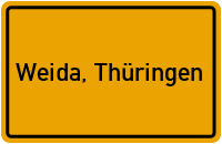City Sign Weida, Thüringen