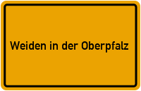 City Sign Weiden in der Oberpfalz