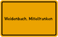City Sign Weidenbach, Mittelfranken