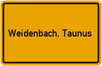 City Sign Weidenbach, Taunus
