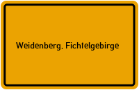 City Sign Weidenberg, Fichtelgebirge