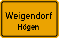 Straßen in Weigendorf Högen