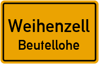 Straßen in Weihenzell Beutellohe