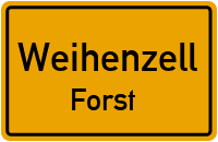 Straßen in Weihenzell Forst