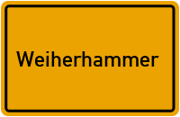 Ortsschild von Gemeinde Weiherhammer in Bayern