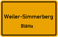 Straßenverzeichnis Weiler-Simmerberg Blättla