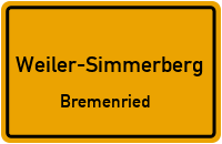 Straßenverzeichnis Weiler-Simmerberg Bremenried