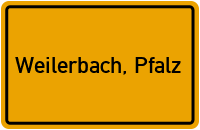 City Sign Weilerbach, Pfalz