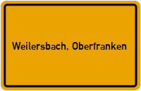 City Sign Weilersbach, Oberfranken