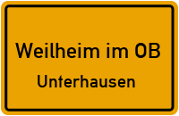 Unterhausener Straße in Weilheim im OBUnterhausen