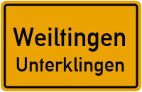 Straßen in Weiltingen Unterklingen