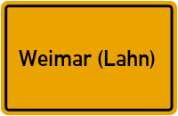 Ortsschild von Gemeinde Weimar (Lahn) in Hessen