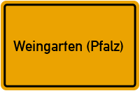 City Sign Weingarten (Pfalz)