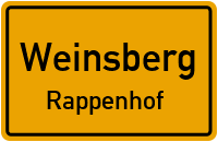 Rappenhofweg in WeinsbergRappenhof