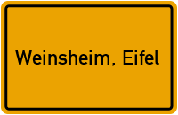 City Sign Weinsheim, Eifel