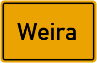 Ortsschild von Gemeinde Weira in Thüringen