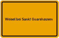 City Sign Weisel bei Sankt Goarshausen