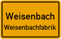 Straßenverzeichnis Weisenbach Weisenbachfabrik