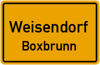 Boxbrunner Straße in WeisendorfBoxbrunn