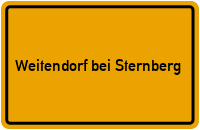 City Sign Weitendorf bei Sternberg