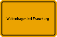 City Sign Weitenhagen bei Franzburg